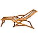 Lusso Casadino -  Sedia A Sdraio Con Poggiapiedi In Legno Massello Di Acacia - Foto miniatura 4