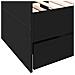 Divano Letto Con Cassetti Senza Materasso Nero 75x190 Cm - Foto miniatura 6