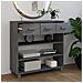 Consolle Hamar Grigio Scuro 90x35x90 Cm Legno Massello Di Pino - Foto miniatura 2