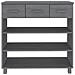 Consolle Hamar Grigio Scuro 90x35x90 Cm Legno Massello Di Pino - Foto miniatura 4