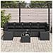 Set di Sofà da Giardino da 8 Pezzi con Cuscini in Polyrattan Nero - Foto miniatura 3