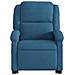 Poltrona Alzapersona Massaggiante Reclinabile Blu in Velluto - Foto miniatura 8