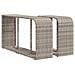 Set Divano Giardino 10 pz con Cuscini Grigio Chiaro Polyrattan - Foto miniatura 7