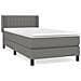 Giroletto a Molle con Materasso Grigio Scuro 90x200 cm Tessuto - Foto miniatura 1