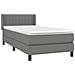 Giroletto a Molle con Materasso Grigio Scuro 90x200 cm Tessuto - Foto miniatura 3