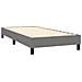 Giroletto a Molle con Materasso Grigio Scuro 90x200 cm Tessuto - Foto miniatura 4