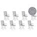 Set Di 8 Cuscini Schiena /seduta Maui Premium Grigio Melange - Foto miniatura 7