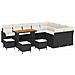 Set Divano da Giardino 13 pcs Nero e Crema 110 x 55 x 71 cm - Foto miniatura 1