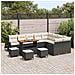 Set Divano da Giardino 13 pcs Nero e Crema 110 x 55 x 71 cm - Foto miniatura 3