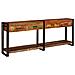 Tavoli consolle 2 pcs Multicolore Legno massello di recupero - Foto miniatura 2