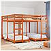 Struttura letto a castello triplo Marrone cerato 200 x 200 cm - Foto miniatura 2