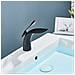 Rubinetto per lavabo da bagno, Blackswan, tipo M89, modello nero opaco, misura 20 cm - Foto miniatura 4