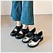 Scarpe Mary Jane Con Tacco Chunky Retro: Comode, Eleganti E Versatili Silver 37 - Foto miniatura 4