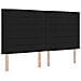 Testiera LED con luci a strisce a LED Nero 180 cm Poliestere - Foto miniatura 1