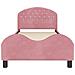 Struttura letto bambini con testata Rosa 80 x 200 cm Velluto - Foto miniatura 5