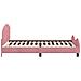Struttura letto bambini con testata Rosa 80 x 200 cm Velluto - Foto miniatura 6