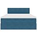 Letto con contenitore e LED Blu Scuro 140 x 190 cm Velluto - Foto miniatura 8