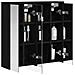 Mobiletto per specchio da bagno Rovere Nero 63,5 x 16 x 62,5 cm - Foto miniatura 3