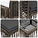 Set Divano da Giardino 10 pcs Grigio e Grigio Scuro polyrattan - Foto miniatura 7