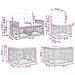 Set Divano da Giardino 10 pcs Grigio e Grigio Scuro polyrattan - Foto miniatura 9