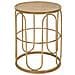 Tavolino Rotondo Samui In Ferro E Rattan — Ø 40x55 Cm - Foto miniatura 1