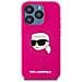 Custodia In Silicone Karl Lagerfeld Per Iphone 15 Pro Max (6.7) Con Magsafe - Fucsia - Foto miniatura 3