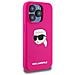 Custodia In Silicone Karl Lagerfeld Per Iphone 15 Pro Max (6.7) Con Magsafe - Fucsia - Foto miniatura 4