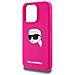 Custodia In Silicone Karl Lagerfeld Per Iphone 15 Pro Max (6.7) Con Magsafe - Fucsia - Foto miniatura 6
