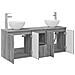 Set di Armadi da Bagno 3 pz Sonoma grigio 49,5 x 35 x 63 cm - Foto miniatura 2