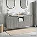Set di Armadi da Bagno 3 pz Sonoma grigio 49,5 x 35 x 63 cm - Foto miniatura 6