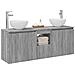 Set di Armadi da Bagno 3 pz Sonoma grigio 49,5 x 35 x 63 cm - Foto miniatura 8