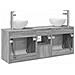Set di Armadi da Bagno 3 pz Sonoma grigio 49,5 x 35 x 63 cm - Foto miniatura 9