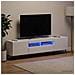 Mobile TV LED a 5 pezzi Bianco Lucido Legno ingegnerizzato - Foto miniatura 3