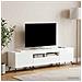 Mobile TV LED a 5 pezzi Bianco Lucido Legno ingegnerizzato - Foto miniatura 9