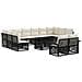 Set Divano da Giardino 13 pz Nero e Bianco Crema polyrattan - Foto miniatura 1