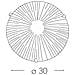 I-CHANTAL / PL30 - Plafoniera a led di colore bianco con decoro originale 14 watt - Foto miniatura 6