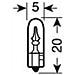 Cp. lampadine Zocc. vetro T5 12v. 2w, D / blister - Foto miniatura 2