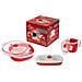Set Forno A Microonde Tempo Zero, In Plastica, 3 Pezzi Rosso - Foto miniatura 1