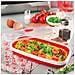 Set Forno A Microonde Tempo Zero, In Plastica, 3 Pezzi Rosso - Foto miniatura 3