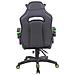 Sedia Gaming Heat con Poggiapiedi in Similpelle I Poltrona Racing Scrivania con Schienale Reclinabile E Doppio Cuscino Nero / Verde - Foto miniatura 4