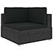 Set Divani Da Giardino 4 Pz Con Cuscini In Polyrattan Nero - Foto miniatura 4