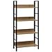 Scaffale Libri 4 Ripiani Rovere 60x27,6x124,5 Legno Multistrato - Foto miniatura 1