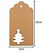 Brown Craft Tag 100 Pcs Hang Tag Carta Kraft Con 30 Metri Per Decorare Lalbero Il Lavoro Fatto A Mano (brown)  - Foto miniatura 2