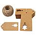 Brown Craft Tag 100 Pcs Hang Tag Carta Kraft Con 30 Metri Per Decorare Lalbero Il Lavoro Fatto A Mano (brown)  - Foto miniatura 1