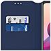Custodia Xiaomi Redmi Note 10 / 10s Portacarte Funzione Supporto Similpelle Blu - Foto miniatura 3