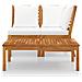 Set Divani da Giardino 3 pz con Cuscini Crema in Legno Acacia - Foto miniatura 2