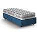 Letto Singolo Laura, Letto Contenitore Con Rivestimento In Tessuto, 100% Made In Italy, Apertura Frontale, Adatto Per Materasso Cm 90x200, Blu - Foto miniatura 2