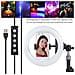 Luce Lampada Ad Anello Led Rgb Dimmerabile Selfie Webcam Youtube Fotografia - Foto miniatura 4