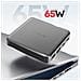 Hub Di Ricarica Gan 65w Per Tablet / Computer Multiporta Con 2 Usb-c / 2 Usb-a, Nero - Foto miniatura 3