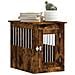 Gabbia Cani Da Arredamento Rovere Fumo 45x62x59cm Multistrato - Foto miniatura 3